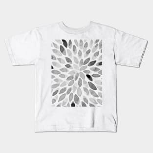 Watercolor brush strokes - black and white Kids T-Shirt